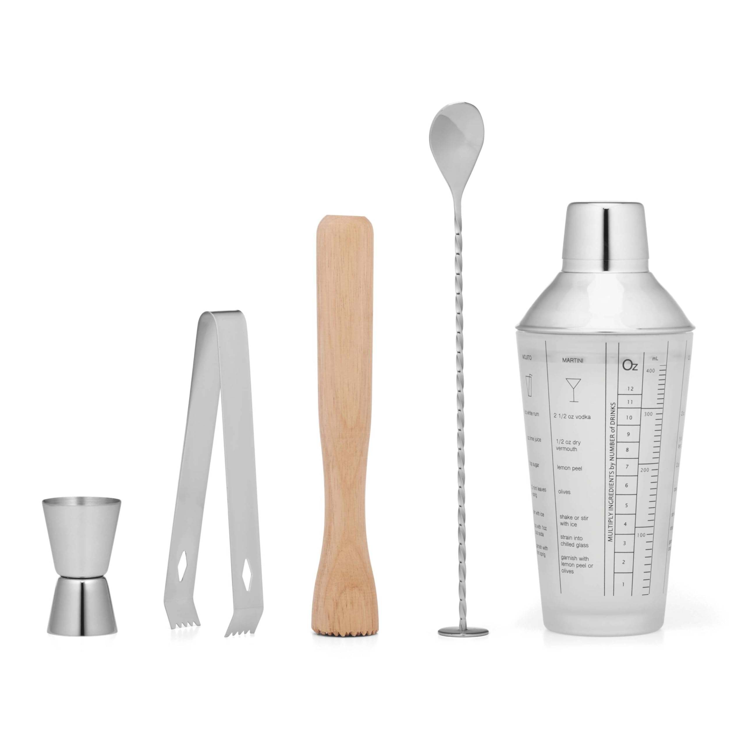 Amazon.com: Cambridge E9270GS1CBBM 5-Piece Mixology Shaker Tool